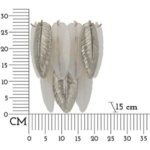 Mauro Ferretti Leafy Настенный светильник серебристо-белый 24x15x29 см