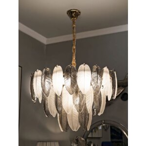 Mauro Ferretti Leafy потолочный светильник "Листья" Ø60x40-87 см 9xE14