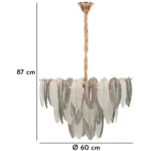 Mauro Ferretti Leafy потолочный светильник "Листья" Ø60x40-87 см 9xE14