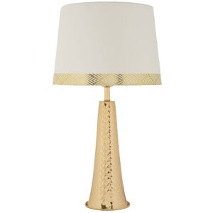 Mauro Ferretti Tischleuchte Tower Eisen Stoff gold...