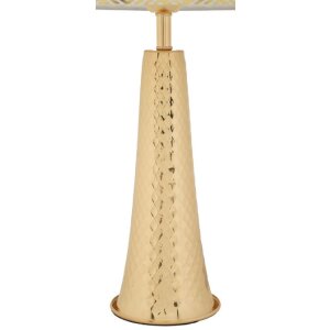 Mauro Ferretti Tischleuchte Tower Eisen Stoff gold...