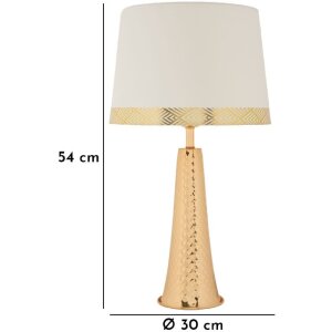 Mauro Ferretti Настольная лампа Tower золото-белая 30x54 см E27