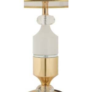 Mauro Ferretti Tischleuchte Gipsy Eisen Stoff gold...