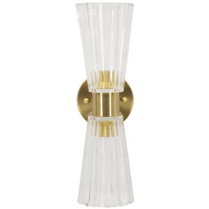 Mauro Ferretti Prague настенный светильник золото прозрачный 11x16x40 см 2xE14