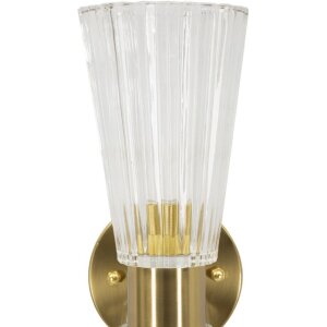 Mauro Ferretti Prague настенный светильник золото прозрачный 11x16x40 см 2xE14