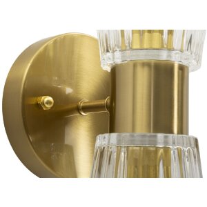 Mauro Ferretti Prague настенный светильник золото прозрачный 11x16x40 см 2xE14