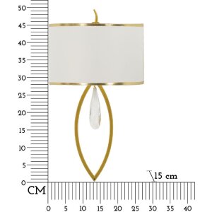 Mauro Ferretti Vienna настенный светильник золото-белый 26x15x50 см E14