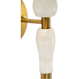 Mauro Ferretti Wandleuchte Budapest 16x20x46 cm E14 gold weiß