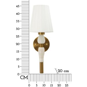Mauro Ferretti Wandleuchte Budapest 16x20x46 cm E14 gold weiß