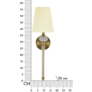Mauro Ferretti Настенный светильник Варшава 17x22x57 см золото-белый