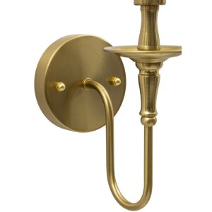 Mauro Ferretti Wandleuchte Bucharest Eisen Stoff gold weiß 15x22x38 cm E14