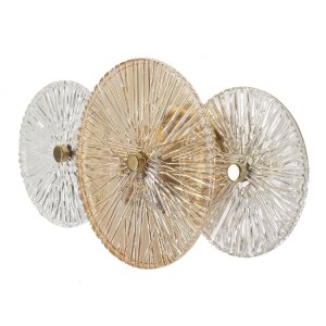 Mauro Ferretti Wandleuchte Osaka Glas Eisen 42x8x20 cm 2xE14 ohne Leuchtmittel