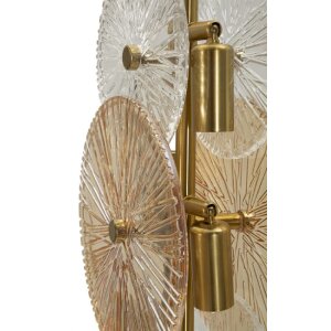 Mauro Ferretti Tischleuchte Osaka Glas Eisen 20x18x66 cm 3xE14 ohne Leuchtmittel