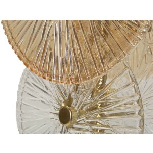 Mauro Ferretti Tischleuchte Osaka Glas Eisen 20x18x66 cm 3xE14 ohne Leuchtmittel