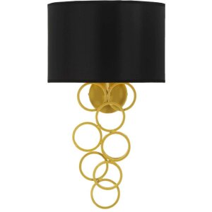 Mauro Ferretti Wandleuchte Rich gold schwarz 30x20x50 cm...