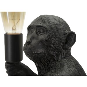 Mauro Ferretti Tischleuchte Affe sitzend schwarz 33x33x32 cm E27 ohne Leuchtmittel