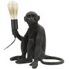 Mauro Ferretti Tischleuchte Affe sitzend schwarz 33x33x32 cm E27 ohne Leuchtmittel