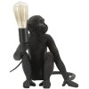 Mauro Ferretti Tischleuchte Affe sitzend schwarz 33x33x32 cm E27 ohne Leuchtmittel