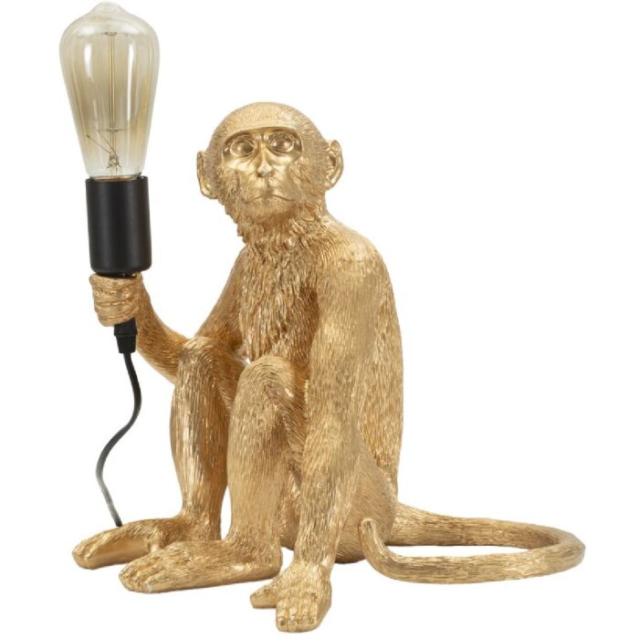 Mauro Ferretti Tischleuchte Affe sitzend gold 33x33x32 cm E27 ohne Leuchtmittel