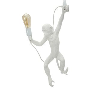 Mauro Ferretti Настенный светильник Обезьяна Белый 32x32x64 см