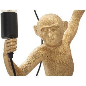 Mauro Ferretti Wandleuchte Affe gold 32x32x64 cm E27 ohne Leuchtmittel