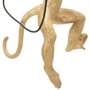 Mauro Ferretti Wandleuchte Affe gold 32x32x64 cm E27 ohne Leuchtmittel