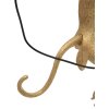 Mauro Ferretti Wandleuchte Affe gold 32x32x64 cm E27 ohne Leuchtmittel