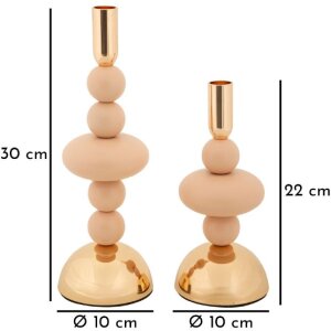 Mauro Ferretti Подсвечник Galaxy розовый – набор 2 шт.