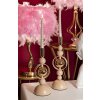 Mauro Ferretti Подсвечники Saturn розовые, набор 2 шт. Ø 10x27/33 см