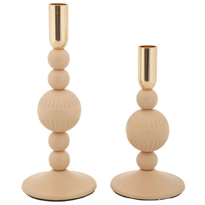 Mauro Ferretti Подсвечники Aster розовый, набор 2 шт Ø10x20/25,5 см