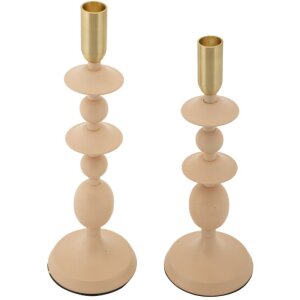 Mauro Ferretti Kerzenhalter Gemini rosa – 2er-Set...