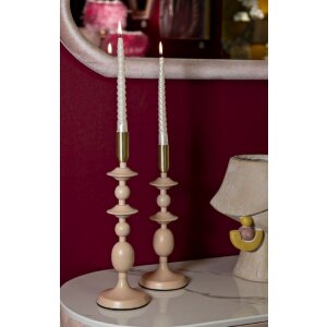 Mauro Ferretti Подсвечники Gemini розовый, набор 2 шт.