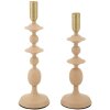 Mauro Ferretti Подсвечники Gemini розовый, набор 2 шт.