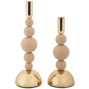 Mauro Ferretti Kerzenhalter Bolly rosa – 2er-Set...