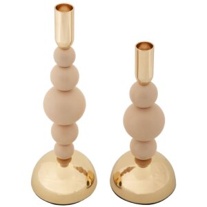 Mauro Ferretti Kerzenhalter Bolly rosa – 2er-Set...