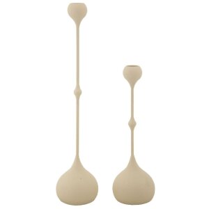 Mauro Ferretti Kerzenhalter Slimmy creme – 2er-Set...