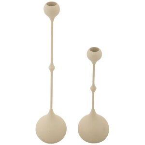 Mauro Ferretti Kerzenhalter Slimmy creme – 2er-Set...