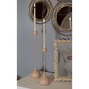 Mauro Ferretti Slimmy розовый - набор из 2 свечников 8x26/37 см