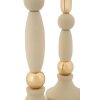Mauro Ferretti Kerzenhalter Strek Creme Set 2 Stück Ø 9,5x25 cm und Ø 9,5x30 cm