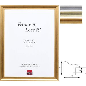 Настенное зеркало Effect с деревянным профилем 41:...