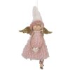 Clayre & Eef 66350 Dekoration Hänger Engel 10x3x20 cm Rosa Weiß