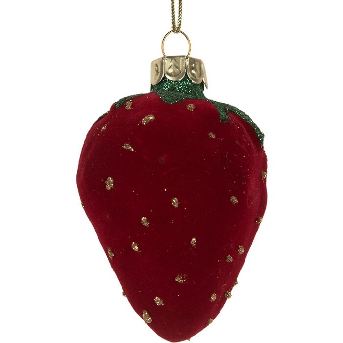 Clayre & Eef 6GL5250 Weihnachtsanhänger 6x5x8 cm Rot & Grün