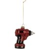Clayre & Eef Рождественский подвес 9x4x10 см Красный Черный