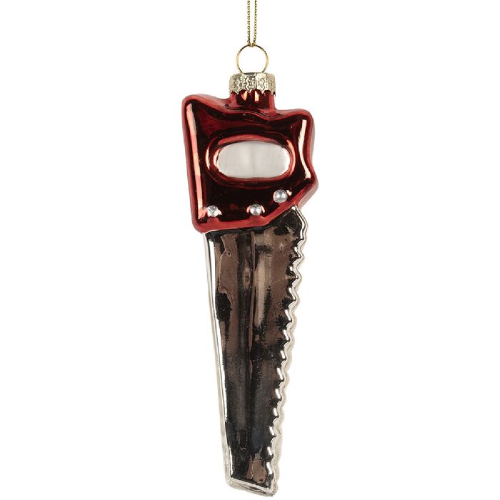 Clayre & Eef Рождественский подвес 4x3x13 см серебристый