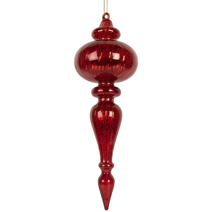 Clayre & Eef 6GL5315 Рождественский шар 9x28 см Красный