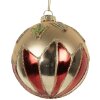 Clayre & Eef Елочная игрушка Ø 8 см Золотисто-красная