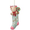 Clayre & Eef Медведь в рождественском носке, подвес 7x5x15 см