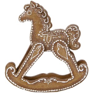 Clayre & Eef 6PR5621 Dekoration Schaukelpferd Braun...
