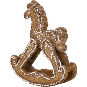 Clayre & Eef 6PR5621 Dekoration Schaukelpferd Braun...