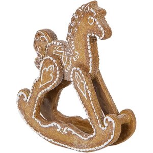 Clayre & Eef 6PR5621 Декоративная лошадка-качалка коричневая 14х4х15 см